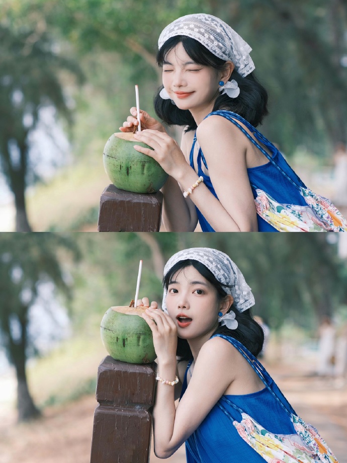 微博美女： ⊹꙳꙳⊹⋰ :*♡·˚喜欢的话 夏日会有回响有在好好记录西岛的玻璃海 三亚·西岛